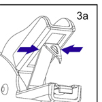 Step-by-step instructions for correctly applying metal ear tags to cattle: - tag insertion in applicator (graphics)